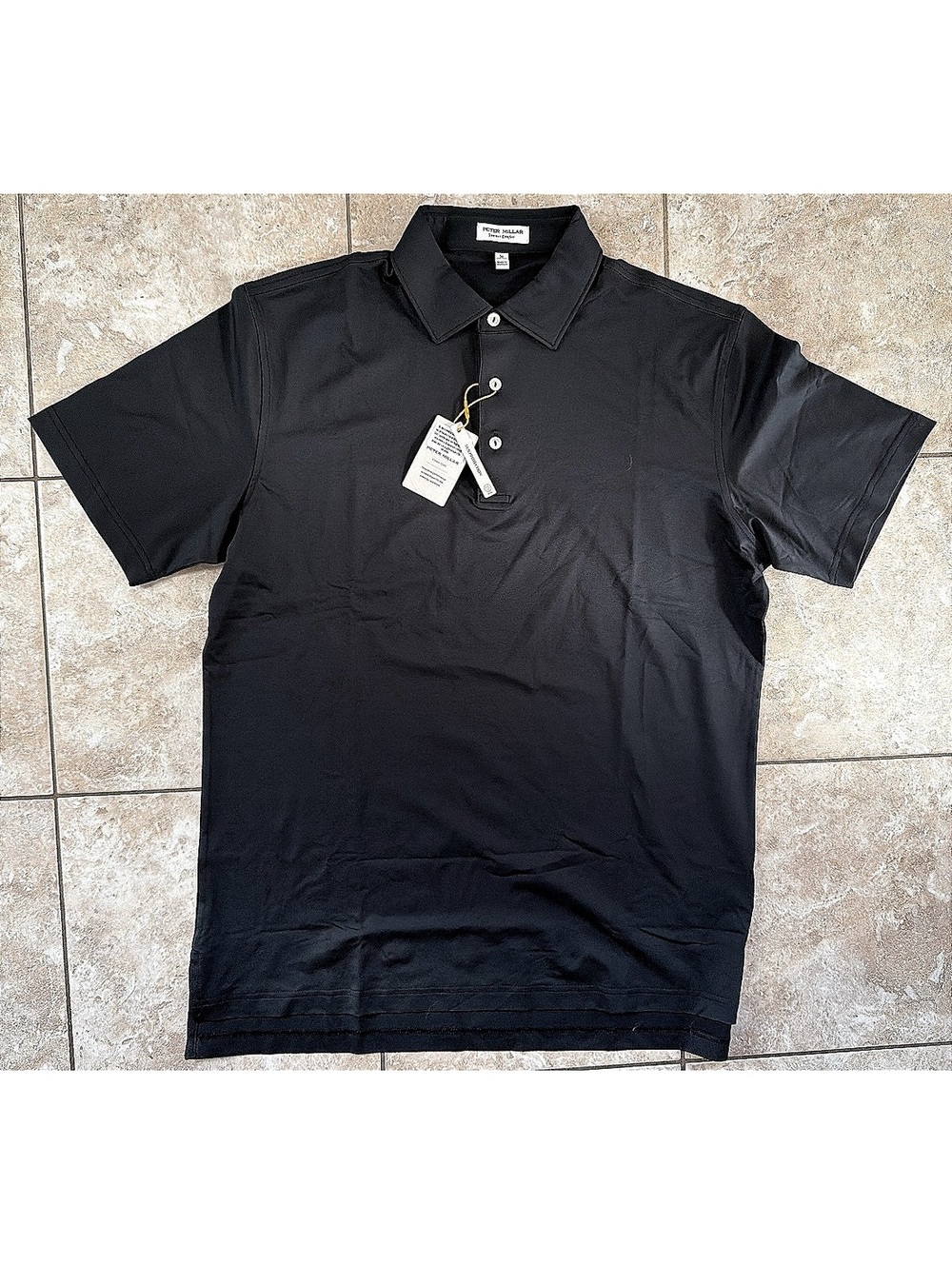 Medium - Men - Peter Millar Summer Comfort Black Polo (NWT)